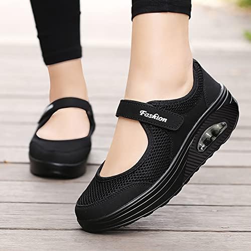 Sapatos planos femininos caem para mulheres sapatos leves de plataforma casual sapatos esportivos de moda respirável, executando sapatos casuais femininos femininos