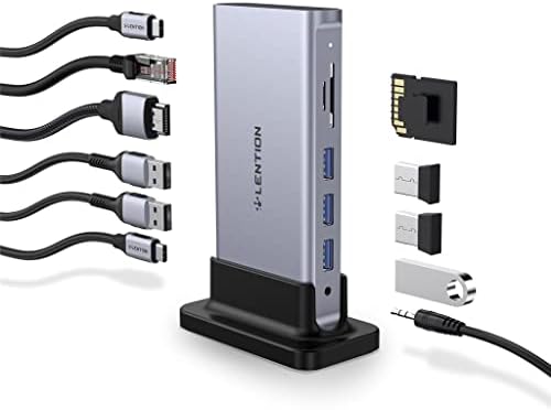 N/A 12 em 1 USB C Tipo C Tipo C para Multiplex 4K60Hz USB 3.0 Docking Station para 16 hubs USB-C