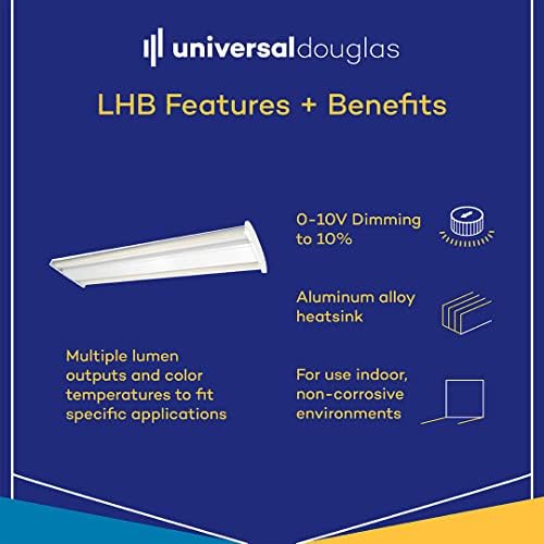 Tecnologias de Iluminação Universal, LHBB-150W-840-U-440-120-VA-2-2, LED Linear High Bay Luminaire Light, 21750lm, 150W, 4000K, 120-277V, 2ft