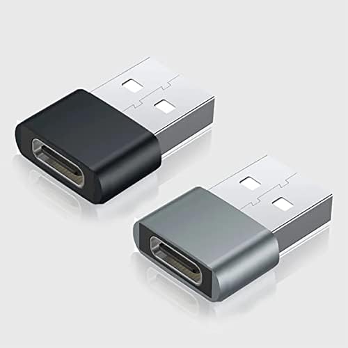Usb-C fêmea para USB Adaptador rápido compatível com seu Samsung SM-T545 para Charger, Sync, dispositivos OTG como teclado, mouse, zip,
