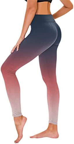 Perneiras para mulheres controle de barriga plus size size gradiente confortável calça de ioga estampada calças de ioga