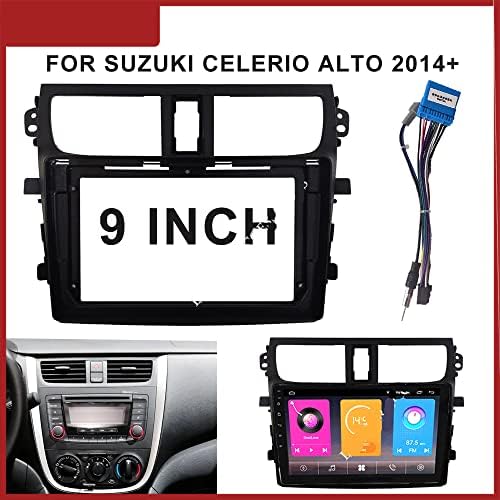 Painel de fáscia de rádio de carro de 9 polegadas para Suzuki Celerio 2015-2017 Arnês de quadros estéreo