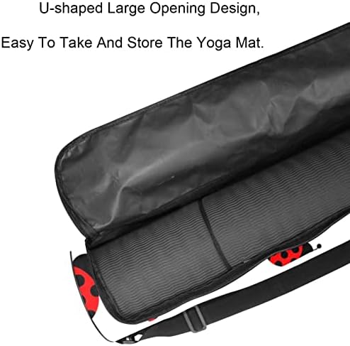 Ladybug Inserir Bolsas de ioga de ioga de Yoga sem costura de ioga de ioga de ioga para homens, exercícios de ioga transportadora com cinta ajustável