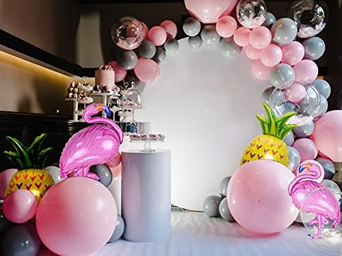 Balões flamingo com balões de abacaxi - pacote de 4, decorações de festas flamingo, decorações de aniversário de abacaxi decorações de festa de verão