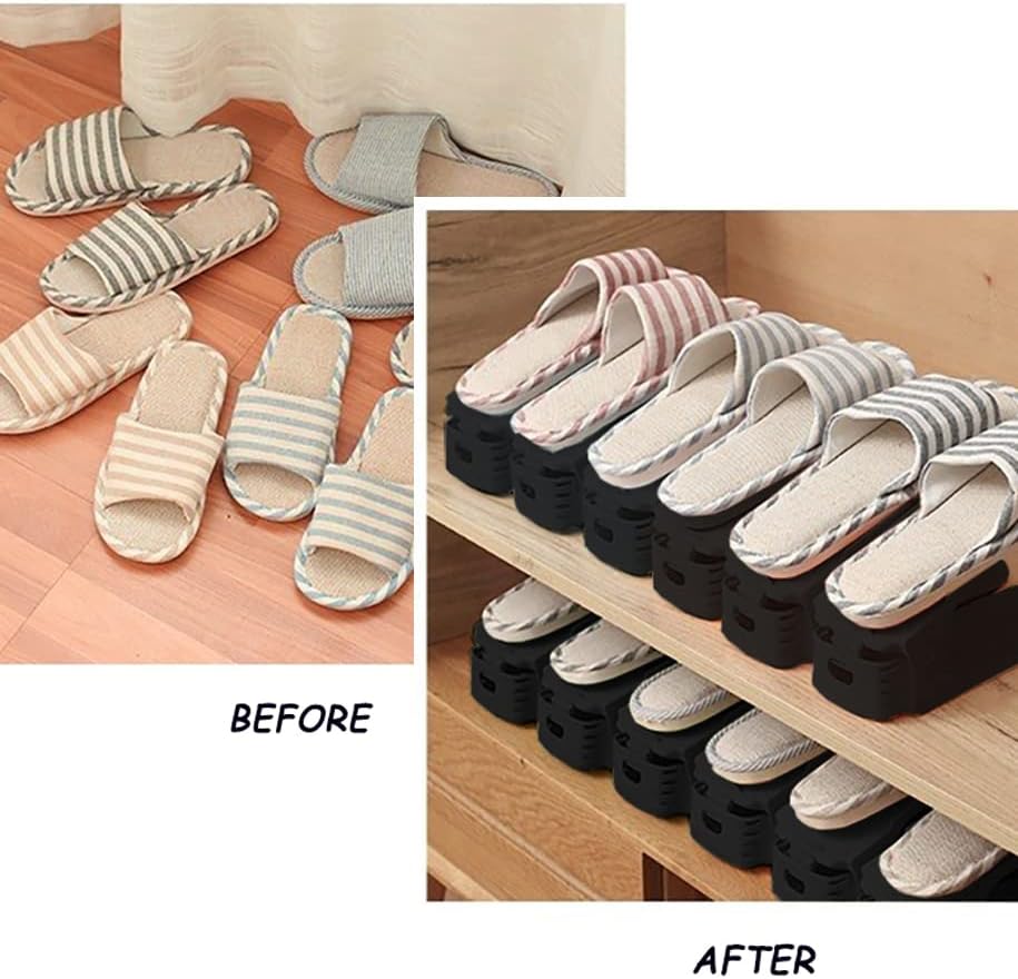 Soerreo Shoe Slot Storage Box Ajusta Rack de sapato Salvar espaço adequado para saltos baixos, tênis e sandálias