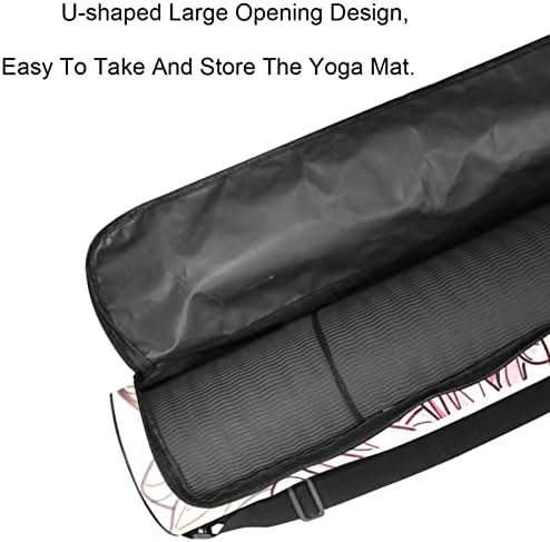 Ratgdn Yoga Mat Bag, Hibiscus e Lírios de Água Exercício Transportador de Mat Yoga de ioga Full-zip