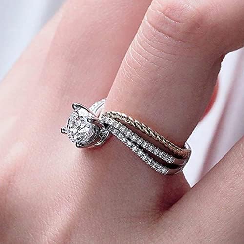 Moda requintada diamantes anel de zircão para mulheres anel de jóias de jóias de jóias de anel de aço inoxidável para mulheres