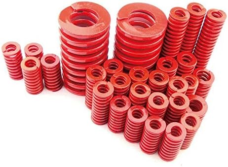 Compressão mola de aço inoxidável mola vermelha carga média compressão mola diâmetro externo 20 mm diâmetro interno de 10 mm