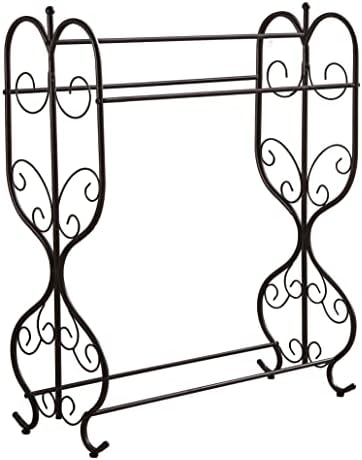 Kings Brand Furniture - Fannin Free Standing 3 Tier Metal Toard Rack Stand, estanho