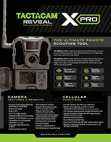 TATACAM Revela X Proil Camera Camera, Verizon e AT&T, sem brilho, rastreamento GPS integrado, tela LCD, foto HD e vídeo HD