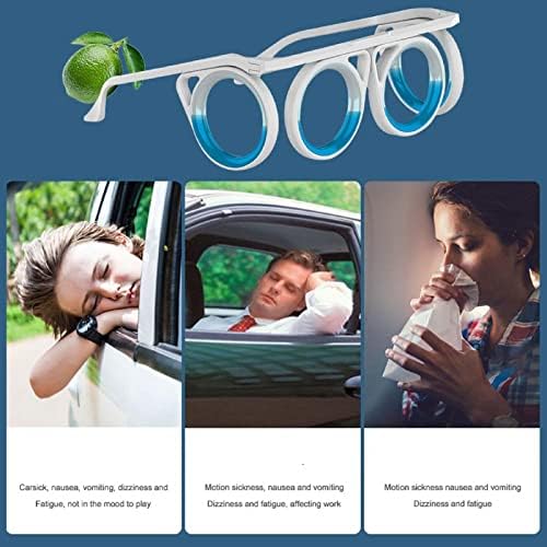 Copos de doença de movimento, óculos de doença para adultos para crianças, copos anti -movimento e pulseiras 2 em 1 conjunto