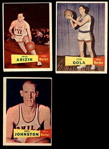 1957-58 Topps Philadelphia Warriors Team Set Philadelphia Warriors GD+ Warriors