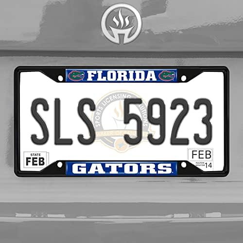 Fanmats 31248 Florida Gators Metal Plate Frame Black acabamento