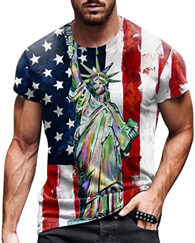 BEUU Mens Soldado patriótico T-shirts de manga curta, 4 de julho American Flag Graphic Tops Summer Muscle Slim Fit Tees