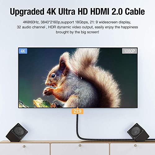 8k@60Hz 4K@120Hz HDMI 2.1 Cabo de 6 pés D-O-L-B-Y Vision 48 Gbps D-O-L-B-B-Y Atmos-HDCP 2.2/2.3 para PS5 PS4 Xbox