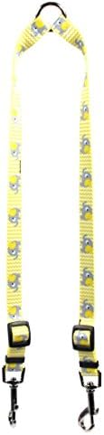 Design de cão amarelo elefante amarelo acoplador de cão de colméia pequena-3/8 polegadas de largura e 9 a 12 polegadas de comprimento