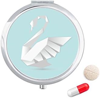 White Swan Abstract Butterfly Padrivle Pill Caso Pocket Medicine Storage Box Recipiente Distribuidor