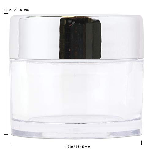 Beauticom 7 grama / 7 ml de espessura à prova de vazamento redondo, frascos de acrílico transparente para beleza, creme, cosméticos,