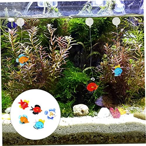 VICASKY 20 PCS Ball Office Float Fish for Pinging Decor Charms com estátua Peixes Micro Animal Animal Flutuante Adorável Mini