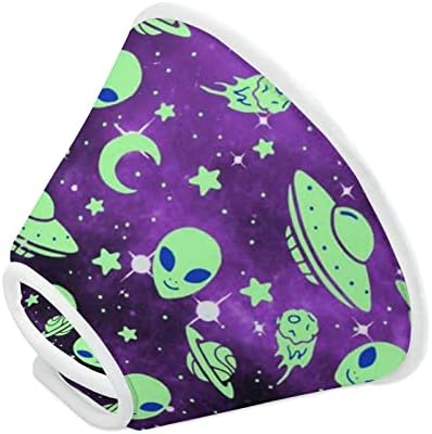 Galaxy Alien Print Dog Cone Pet Recuperação Elizabeth Collar Protective for After Surgery