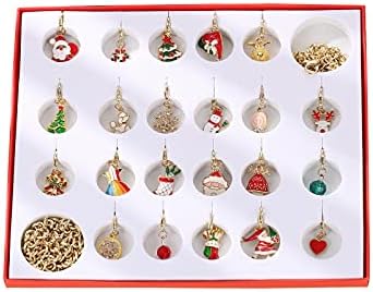 Pulseiras de miçangas para mulheres advento de calendário 24 Caixa de Natal Blind Christmas Surpresa Diy Chunky