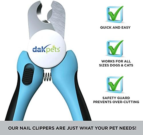 Cortadores de unhas de cachorro dakpets | Trimador profissional de unhas para cães para raças médias a grandes | Clippers de unhas
