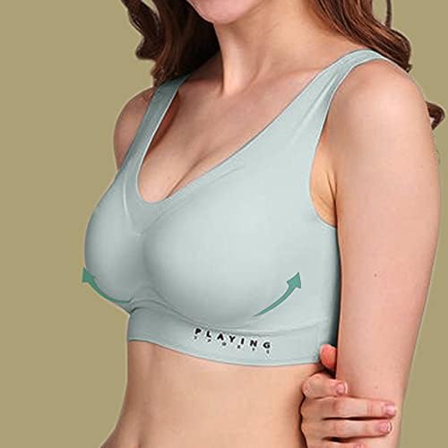 Sports Sports Sports Bra 2pc de volta esportes femininos de seda de seda de roupas íntimas de sutiã sem trackless gole de sono plus