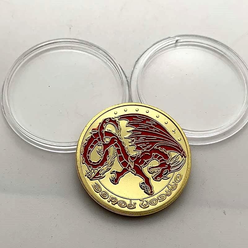 Marrocos Flying Dragon Horse Gold Medalha Comemorativa Coleção de Medalha Moeda 30mm Coin Gold de dente Coin Lucky