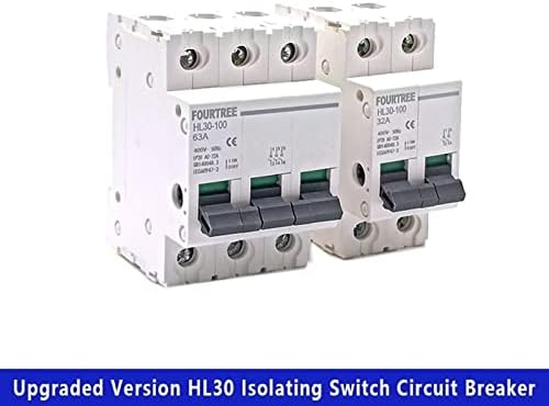 Hikota 1PCS Switch principal HL30 Isolador do disjuntor Função da família Desconector isolador 1p 2p 3p 4p 32a 63a 100a