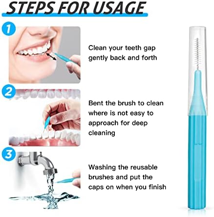 Brusco interdental Razoko, cabeça de lixo de dente, ferramenta de limpeza de dentes fácil de usar