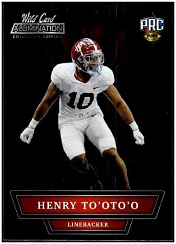 Henry To'oto'o RC 2021 Aluminação Wild Card Nil Rookie 32 Alabama NCAA NM+ -MT+ NFL Football