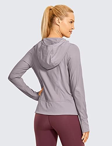 Crz Yoga Feminino Feminino Boletoso Jaquetas Atléticas Full Full Zip Selta Colegadas de corrida com bolsos