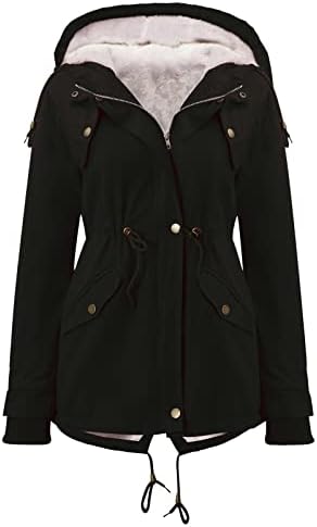 Jaqueta de casaco parka de inverno feminino encapuzado com casacos longos de casacos longos e casacos casuais