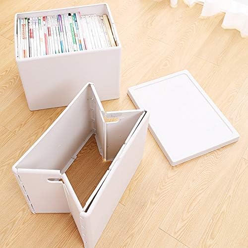 Caixa de armazenamento dobrável de estilo japonês anncus caixa de embalagem de plástico simples, grande livro dobrável livro