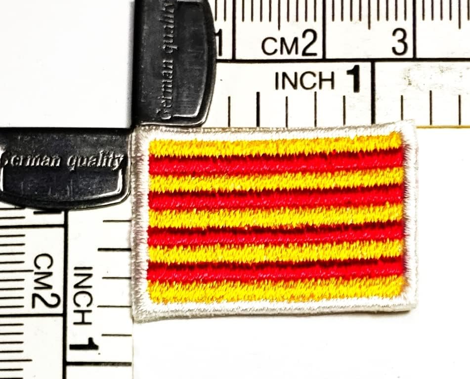Kleenplus 2pcs. 0,6x1,1 polegada. Mini Catalunha Bandeira Bandeira Bordada Bandeira Tática Militar Emblema Uniforme Costura Ferro