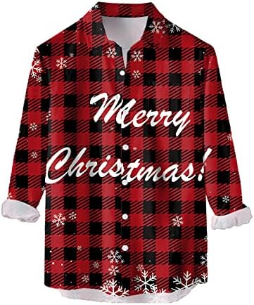 Wybaxz Christmas Shirts for Mens Hom