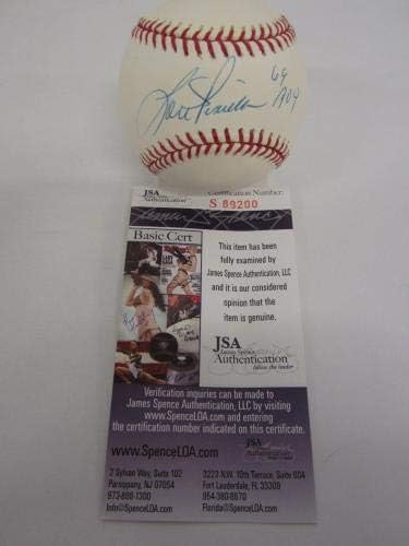Lou Pinela New York Yankees assinou o beisebol oficial do Romlb com inscrição JSA COA - Bolalls autografados