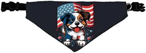 USA Design Pet Bandana Collar - Cola de cachecol de desenho animado - Bandana colorida de cachorro - S