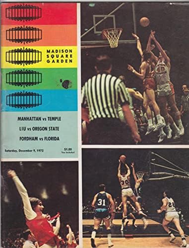9 de dezembro de 1972 Programa de torneio da NCAA Madison Square Garden - Programas da faculdade