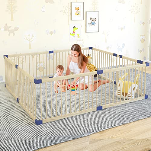 Linor Baby Playpen Kids Fence com portão de segurança, peito extra grande para bebês e crianças pequenas, pátios de brincadeiras,