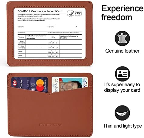 Baphity Business Card Titular Genuine Leather Credit Nome da carteira de carteira para homens e mulheres Mangas para o novo cartão do cartão social do cartão social Protetor