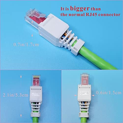 Conectores RJ45 gratuitos para ferramentas para UTP CAT6/CAT5E/CAT5, Tipo de punção do tipo Ethernet Cable Plugues masculinos,