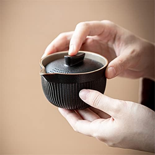 Conjunto de chá portátil de viagem portátil Houkai Belinha de chaleira cerâmica Pote de panelas Quik e duas xícaras de chá de chá chinesa