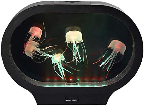Lâmpada de água -viva oval para playlearn; Tanque de peixes falso com luzes LED - aquário artificial