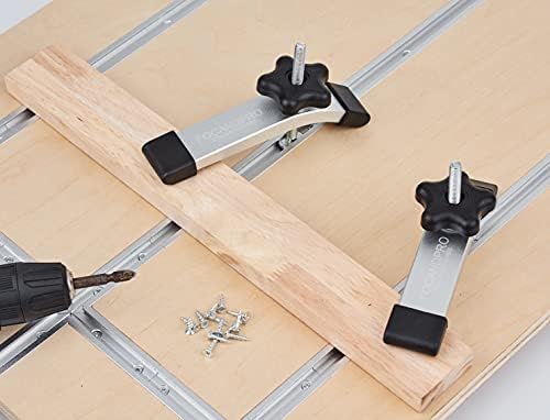 T Trilha Kit de interseção de 3 polegadas com parafusos de madeira-PERFIL DUPLO CUTO T-RACK com orifícios de montagem pré-cheios