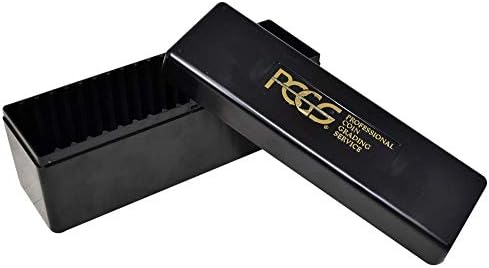 Caixa de armazenamento de plástico PCGS para 20 detentores de moedas de laje Bundle preto de 8
