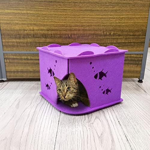 Giligege Villa Pet semi-encerrado de lixo de gato respirável Tentada Pet Wastable Washable e Pet Supplies Sparrow