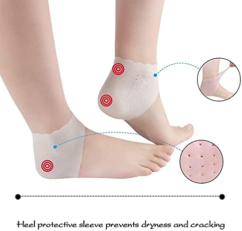 Miaohy 2pcs Silicone Feet Care Meias Hidratante Hidratante Meias Finas de Gel com orifício Cuidado com a pele do pé