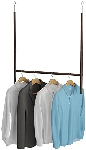 Rack de vestuário para roupas de penduramento ajustável de tendências simples, organizador de roupas rolantes para gancho, cromo
