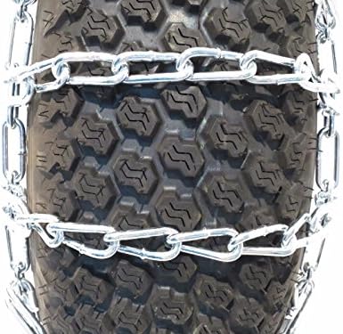 The Rop Shop New Par Par 2 Link Tire Chains 16x6.50x8 para John Deere Lawn Mower Tractor Rider